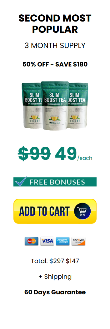 Slim Boost Tea 3 Month Supply - $59 per bottle